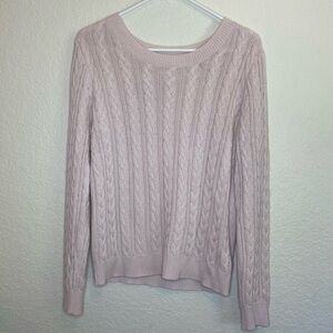 H&M Light Pink Cable Knit Sweater